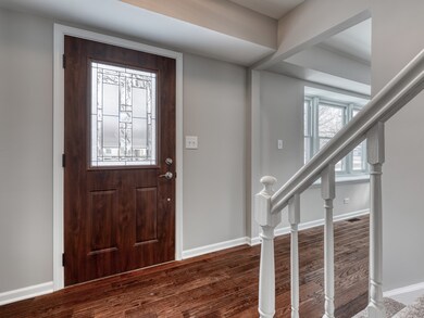 Front Foyer with New Leaded Glass Entry Door