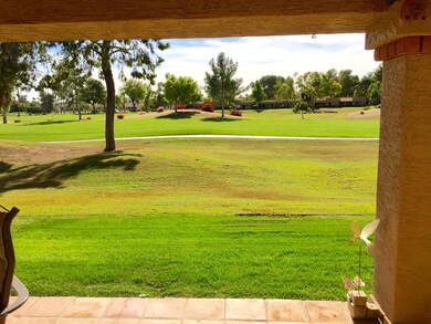 View of golf course from patio