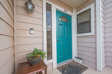 Front door at top of stairs