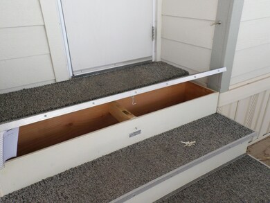 ENTRY STEPS OPEN FOR STORAGE