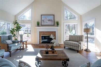 Light-filled Great Room with Fireplace and Wet Bar