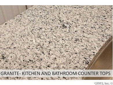 Other Granite counters in all kitchens and bathroo
