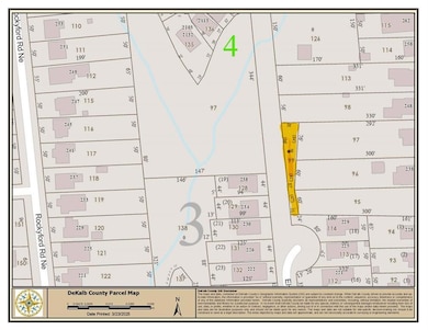 Map showing property parcels
