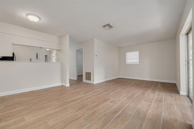 Kitchen open to living room