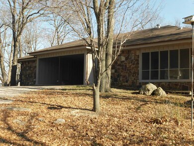 Garage  and screened porch