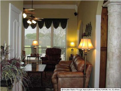 View of living room from the foyer