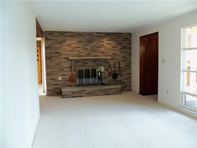 Brick Walled Wood Burning Fireplace/Recess Lightin