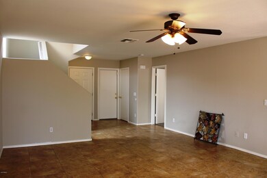 Great Room Tile and Ceiling Fan