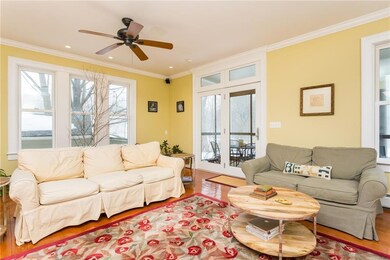 Large glass doors connect the family...