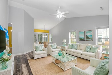 Living room with hardwood / wood-style flooring, c