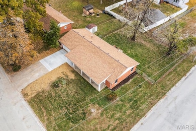 View from above of property