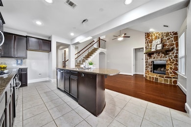 Open to the family room this kitchen offers a brea