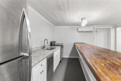 Looking into the bar, it has been modernized into