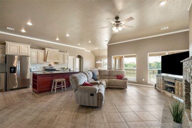 Open floor plan makes entertaining easy