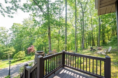 Deck with a fire pit