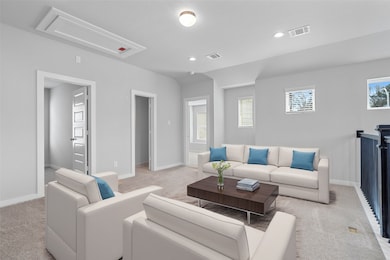 Come upstairs where the loft area features custom