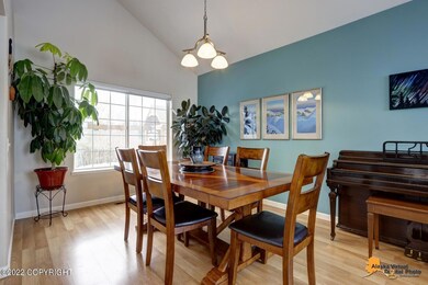 Vaulted dining room