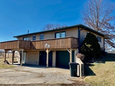 Rear elevation of the home with french doors into 