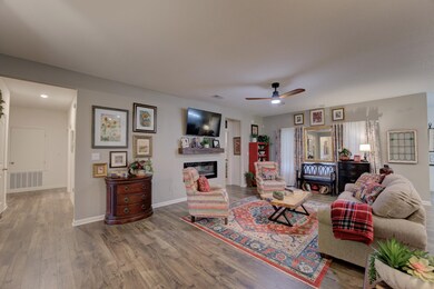 Spacious, warm and inviting great room with cozy f