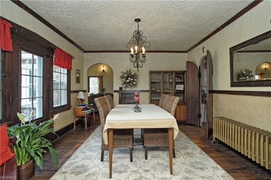 Dining room with original hardwood floors