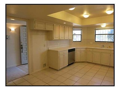 Kitchen is light and bright