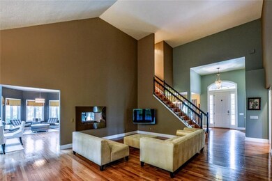 Great Room with gleaming hardwood!