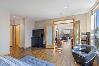 Main bedroom with walk in closet and en suite bathroom.
