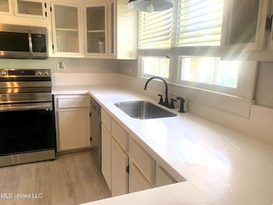 Kitchen with new stone counters.
