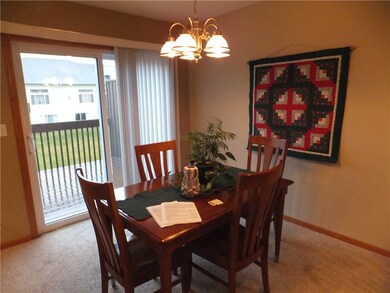 Formal dining area with slider to private deck