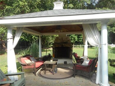 Exterior gazebo w/fireplace