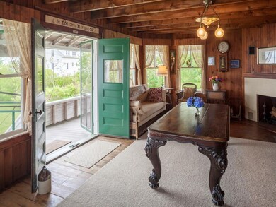 The double front door welcomes all...