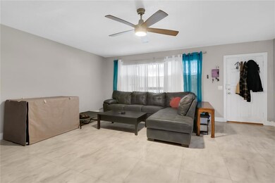 The main living room is spacious