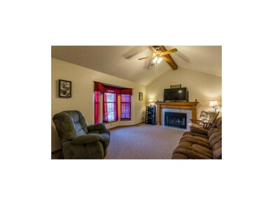 Gas start fireplace adds warmth during the winter