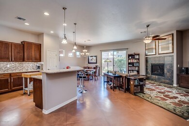 Open kitchen and great room.