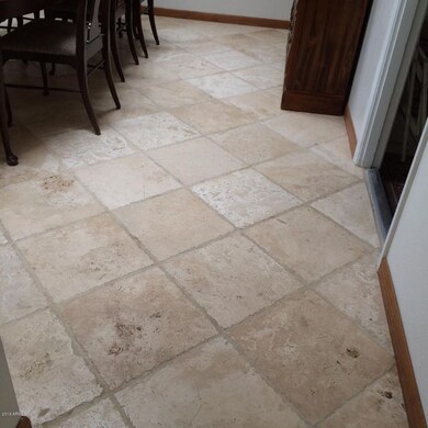 Travertine in Kitchen, DR, Entry