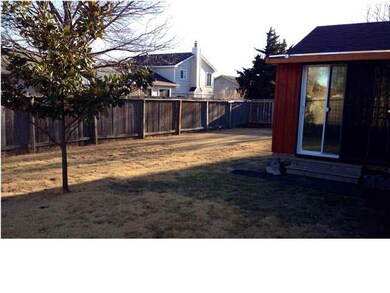 Fully fenced back yard.