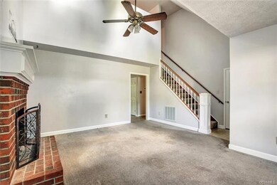 Spacious great room with cathedral ceiling, ceilin