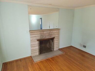 Stone wood burning fireplace