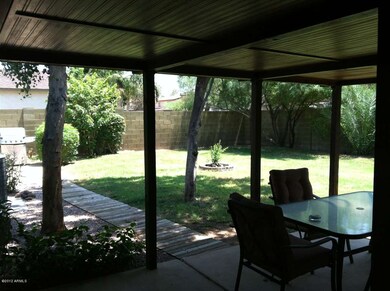 backyard from covered patio