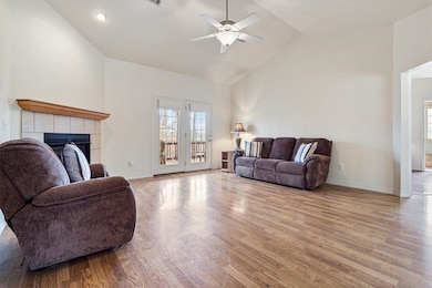 Large Living Room with French Doors to Back Deck