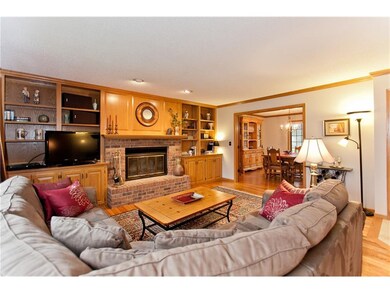 Built-ins and Chicago brick fireplace