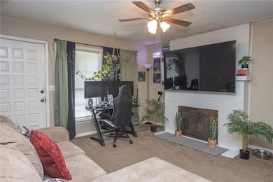 Living room with gas fireplace