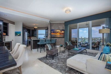 Living area with wine cooler