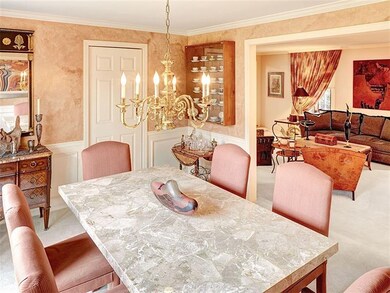 The dining and living rooms.