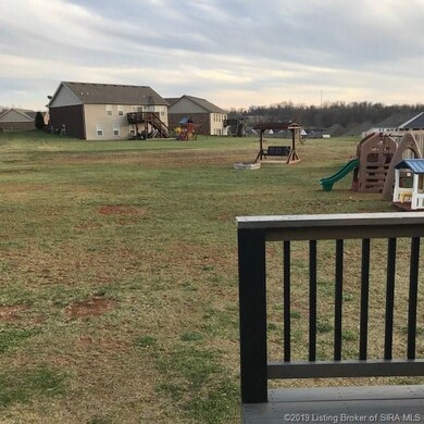 Spacious back yard from deck.