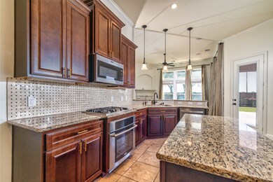 Kitchen with 42” cabinets, under-cabinet lighting,