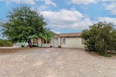 View of single story home