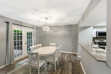 Dining room with French doors to the patio