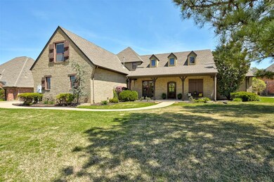 Front of the home with large front porch.