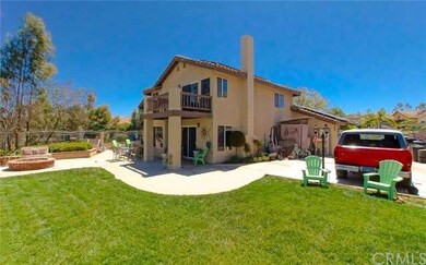Backyard patio with covered patio and firepit, RV 